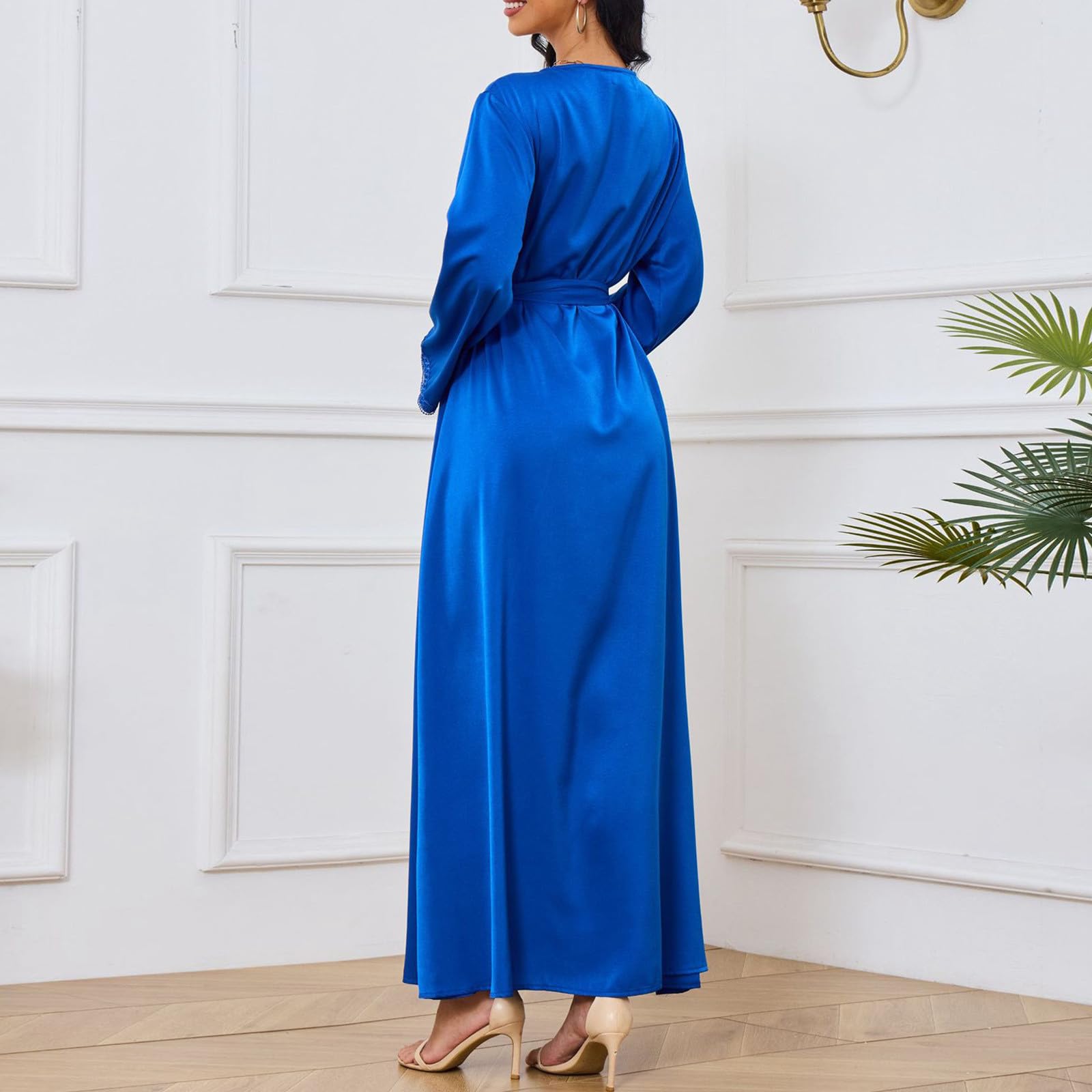 Muslim Roben Frauen Muslimische Einfarbig Kleid Zweiteiliger Damen Islamische Ramadan Kleidung Lose Abaya Mode Maxikleid Moschee Fledermaus Gebetskleidung