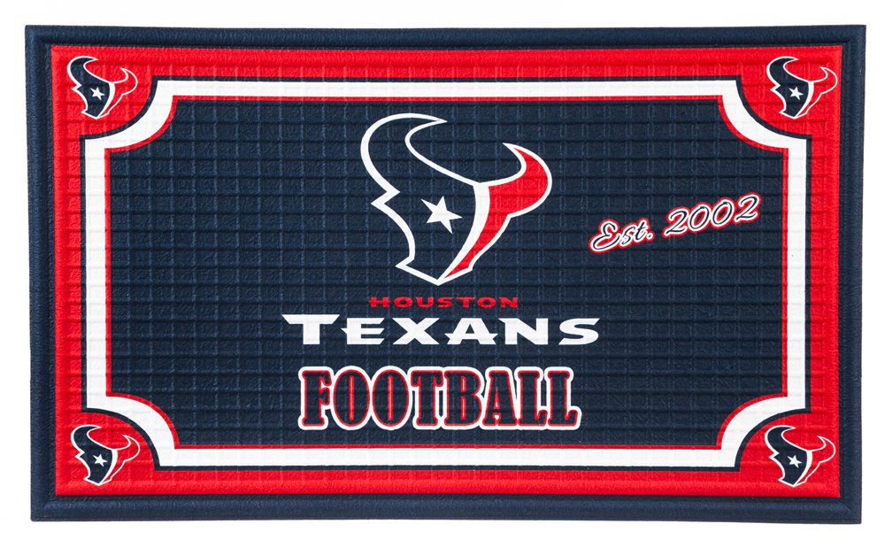 Team Sports America Evergreen NFL Houston Texans Embossed Door Mat - 30