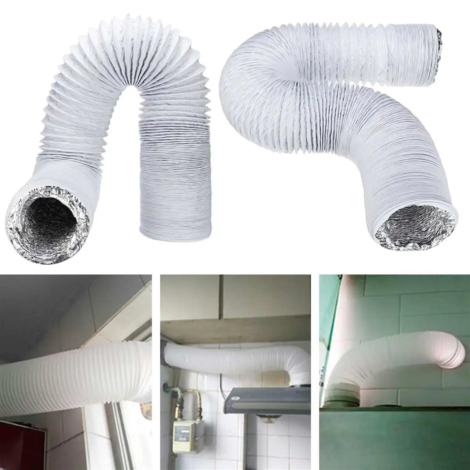 Tubo Aire Acondicionado Portatil Manguera de Escape Flexible de 150 mm for Aire Acondicionado portátil. Conducto de ventilación.