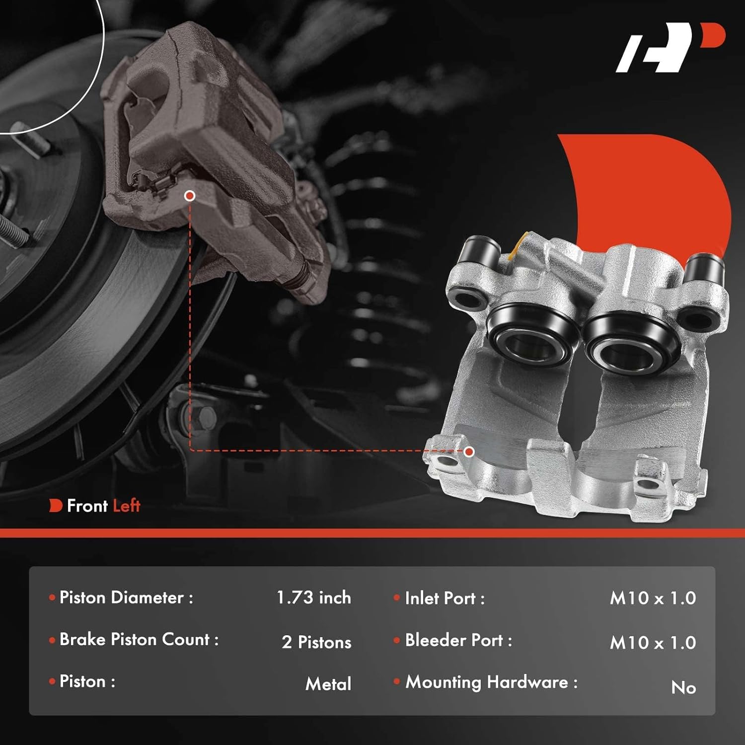 A-Premium Brake Caliper Assembly Compatible with Mercedes-Benz W211 W164 E350 E500 GL320 ML320 R320 R350 2006-2012 Front Passenger Side