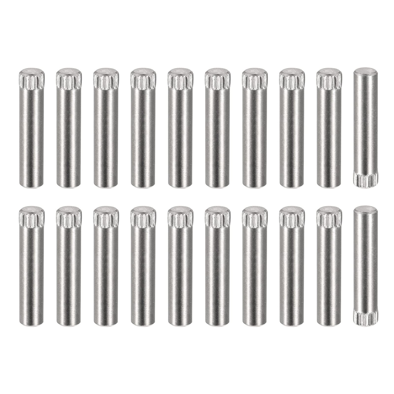 Sourcing Map 1x16mm Espiga Pasadores, 20uds 304 Inoxidable Acero Redonda Cabeza Plana Chaflanado Extremo Espiga Pasador Madera Litera Cama Estante Picas Soporte Estantes Sujeción Elementos
