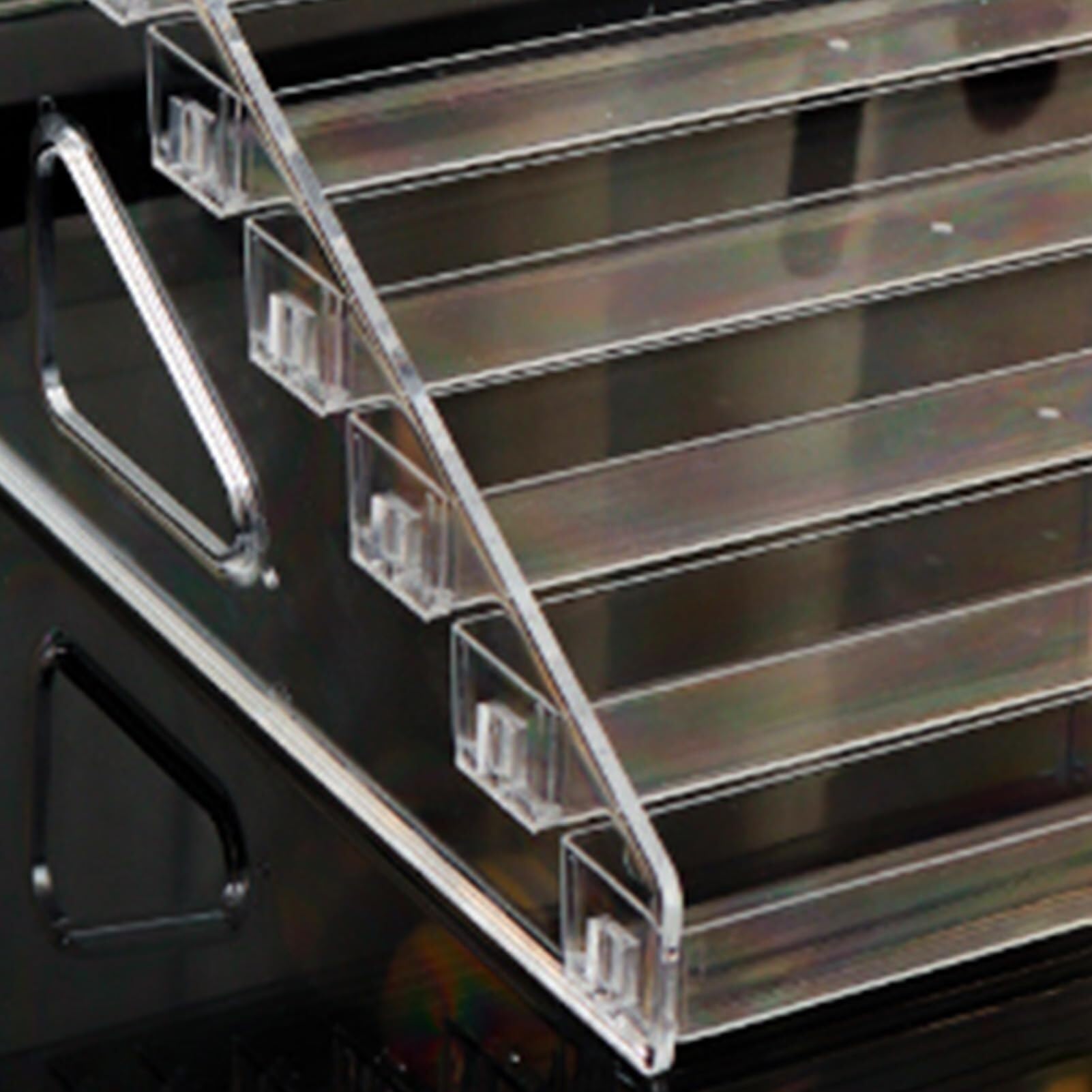 Porta Smalti Scatola Portaoggetti for Rossetto, Espositore da Tavolo in Plastica Trasparente Valigetta Custodia