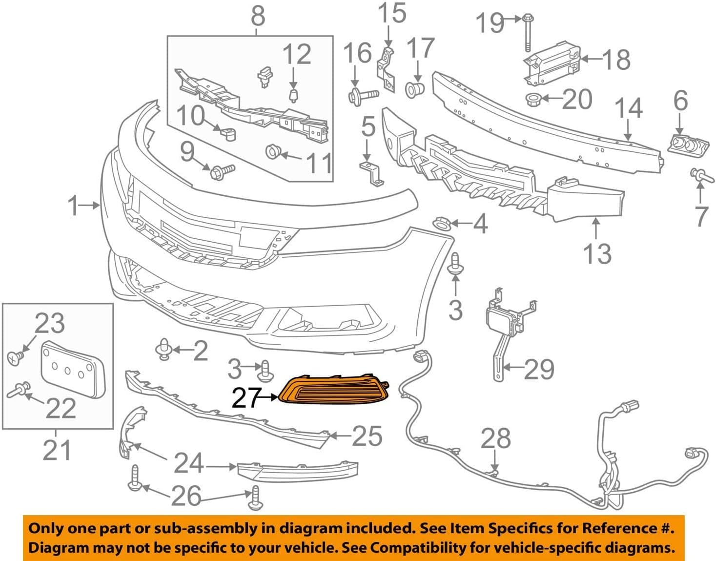 GM 23455346 GRILLE ASM-FRT LWR OTR