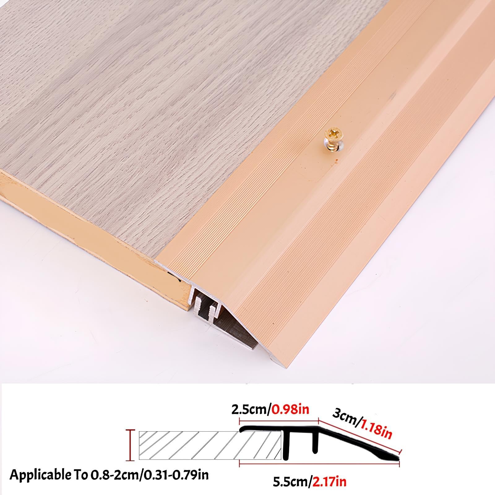 Barre de Seuil de Transition en Aluminium avec Base
