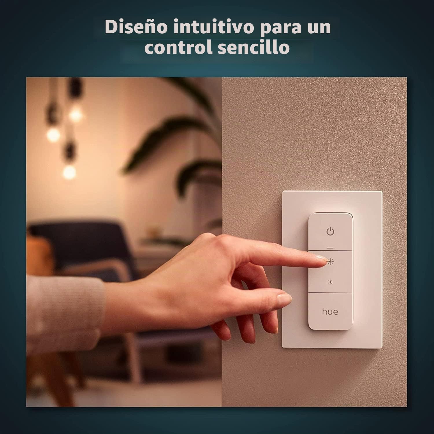 Philips Hue - Paquete de 2 interruptores de atenuación blancos (UE/Reino Unido) regulador inteligente para controlar lámparas y escenas de luz, interruptor de luz inalámbrico sin instalación, color