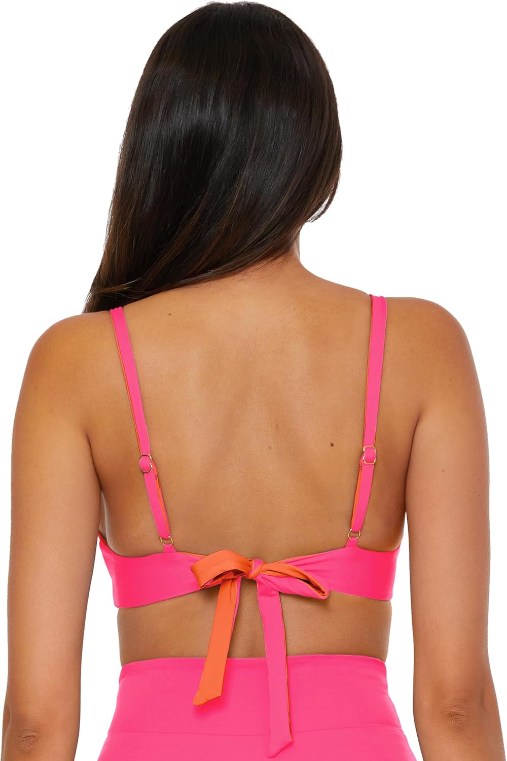 BECCA Women's Color Code Reversible Bikini Top, Adjustable, Tie Back, Swimwear Separates - Image 2