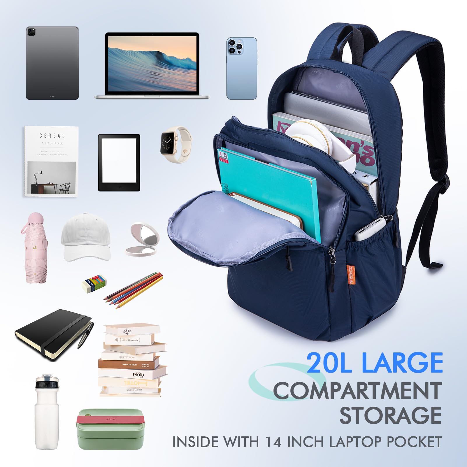 BAGZY Air Tat Plecak Bagaż podręczny 40x30x15 British Airways Plecak Mały plecak plecak 40 30 30 15 Bag Wodoodporny kabin Niebieski