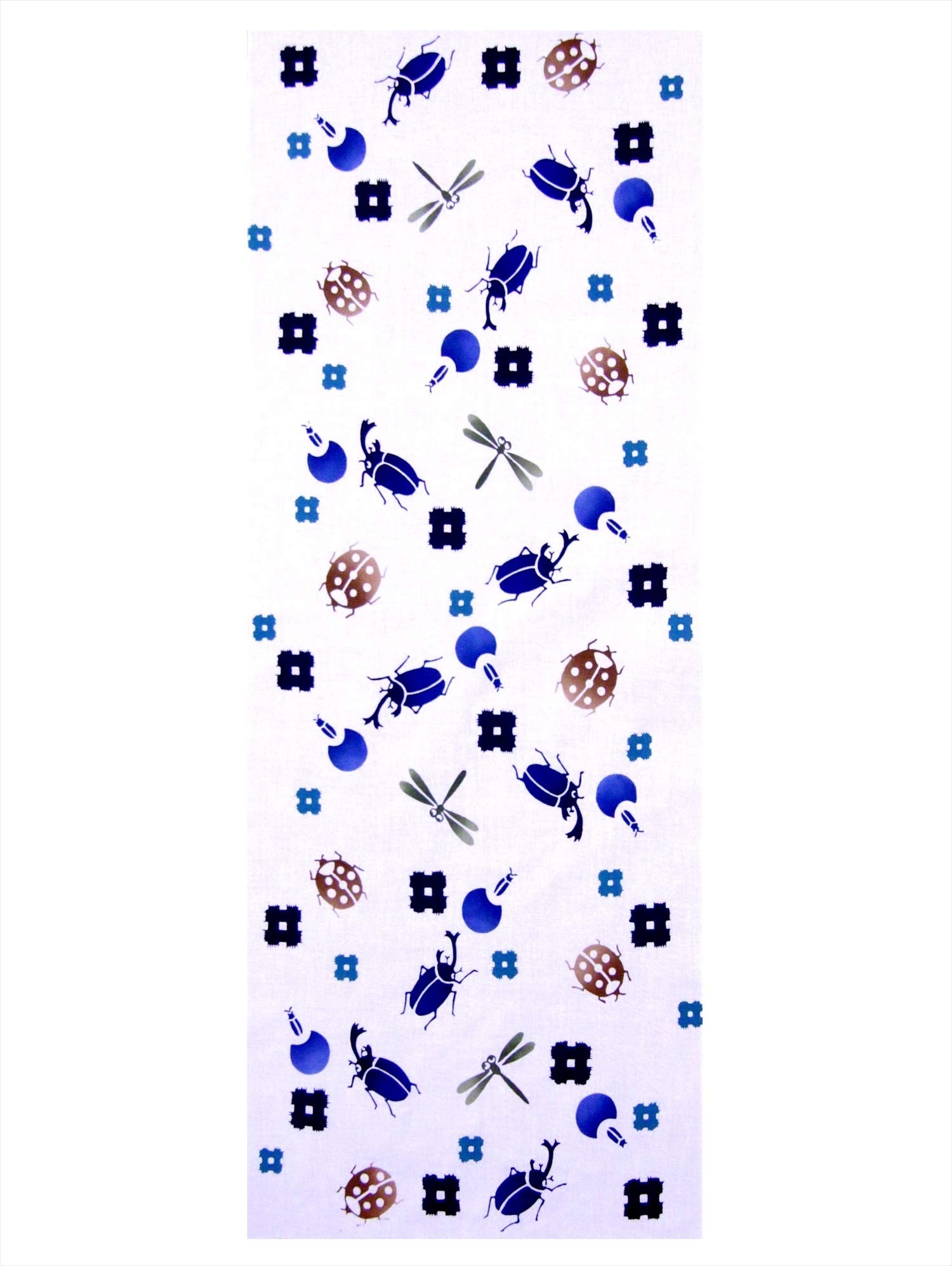 Amazon.co.jp: 浴衣反物ハギレ No.10・昆虫柄・白地・長さ90cm