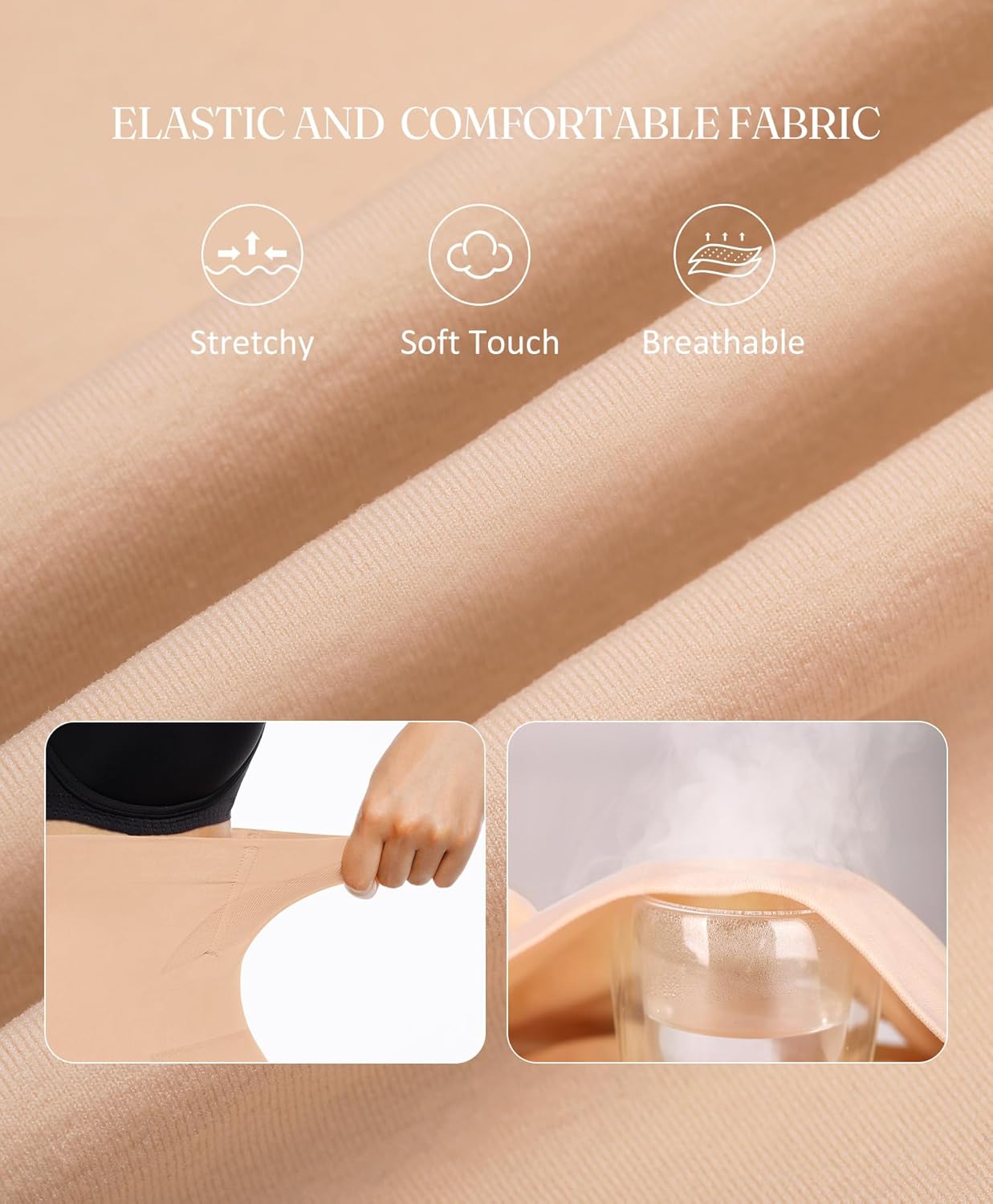 FeelinGirl Shapewear for Women Tummy Control High Waisted Light Shaping Butt Lifting Shapewear Shorts Body Shaper - Image 4