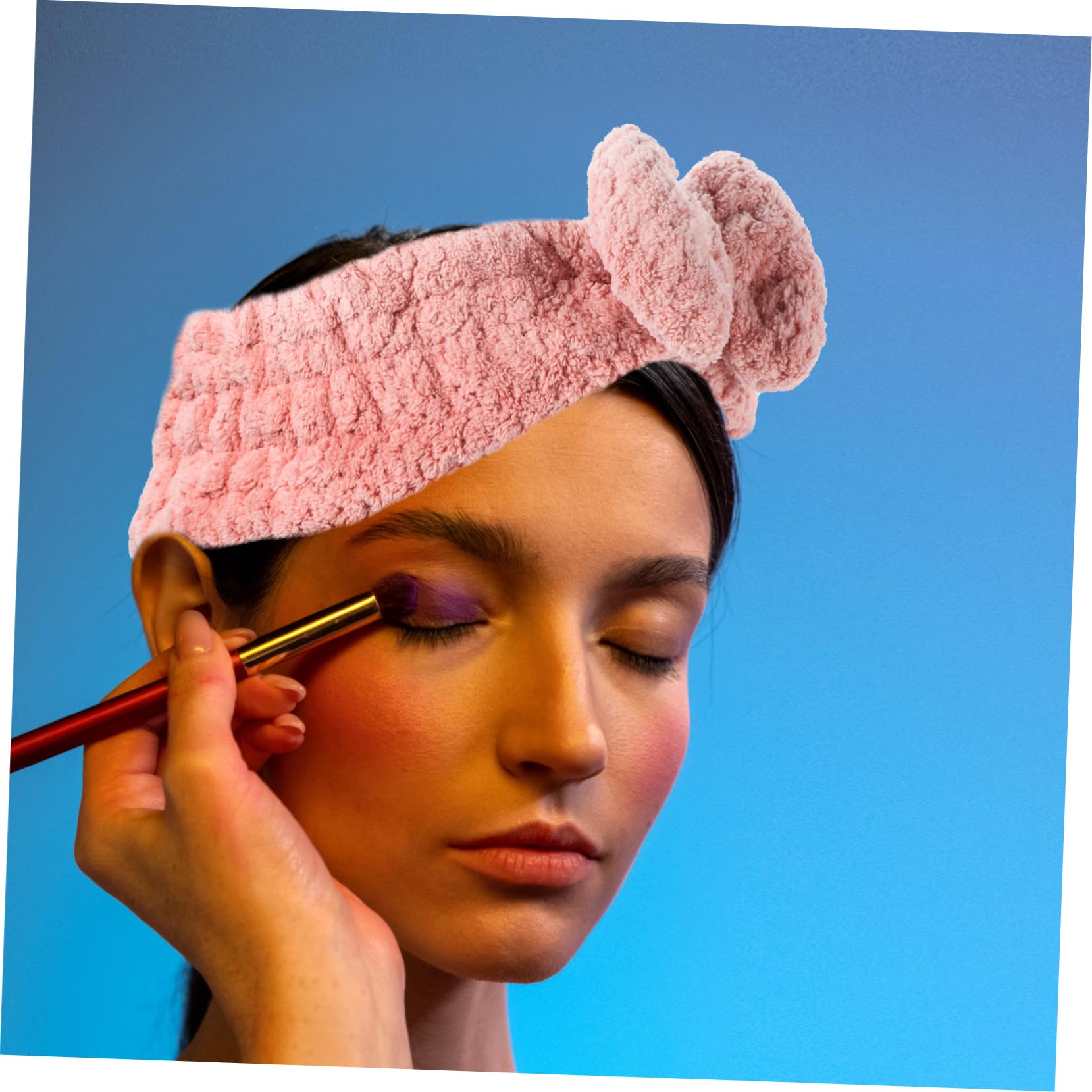 MAGICLULU 3 Set Di Fascia Per Con Fiocco Alla Moda Fascia Per Il Trucco Da Donna Fascia Morbida in Peluche Per Il Lavaggio Del Viso Fasce Per Da Ragazza 3 Pezzi*3