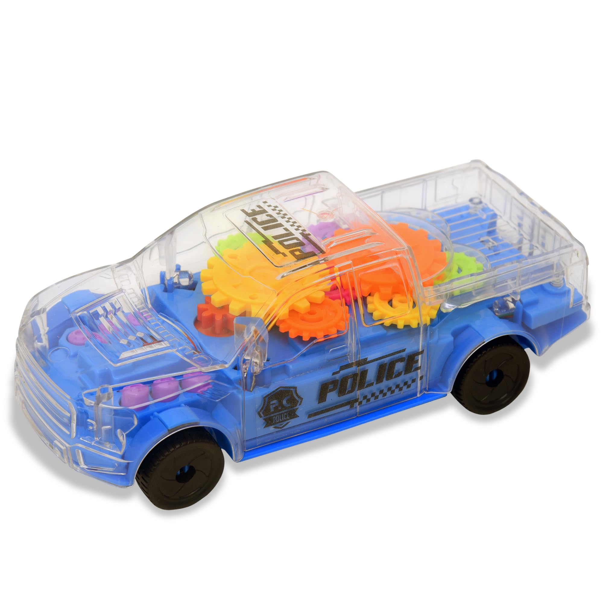 The Ng Art Gear Super Speed Police Cars Series Police Car with Lights, Friction, Music and Siren Sound 3D Transparent Car with 360 Degree Rotation Box Packing (Pack of 1 Pcs) (B0BQDYQYJV) Amazon Price History, Amazon Price Tracker