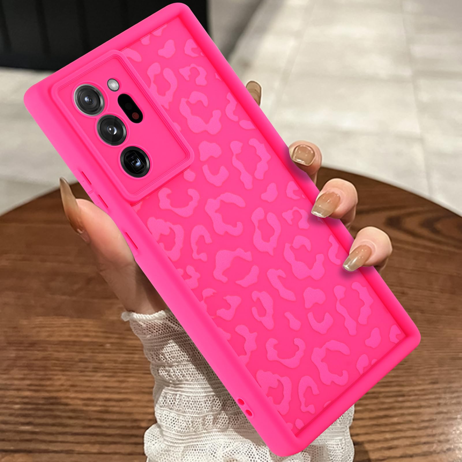 MOWIME Compatible with Samsung Galaxy Note 20 Ultra Case, Cheetah Print Shockproof Soft TPU Protective Cover for Women Girls, Slim Anti Scratch