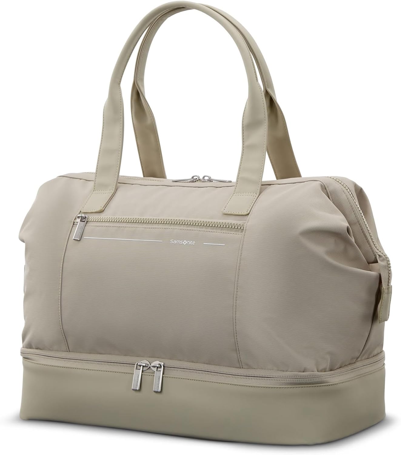 Samsonite Weekender Duffel Bag - Limestone Grey, Polyester, 18"-22" (Small)