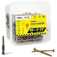 WELLOCKS #8 x 2-1/2 in Tan Deck Screws, 5.2 lbs with T25 Bit