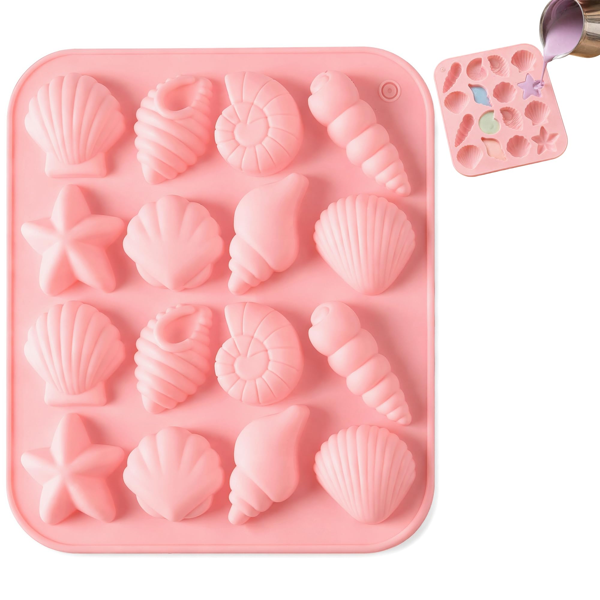Starfish Ice Cube Tray Mould, Silicone Ice Cube Tray for Drinks Desserts