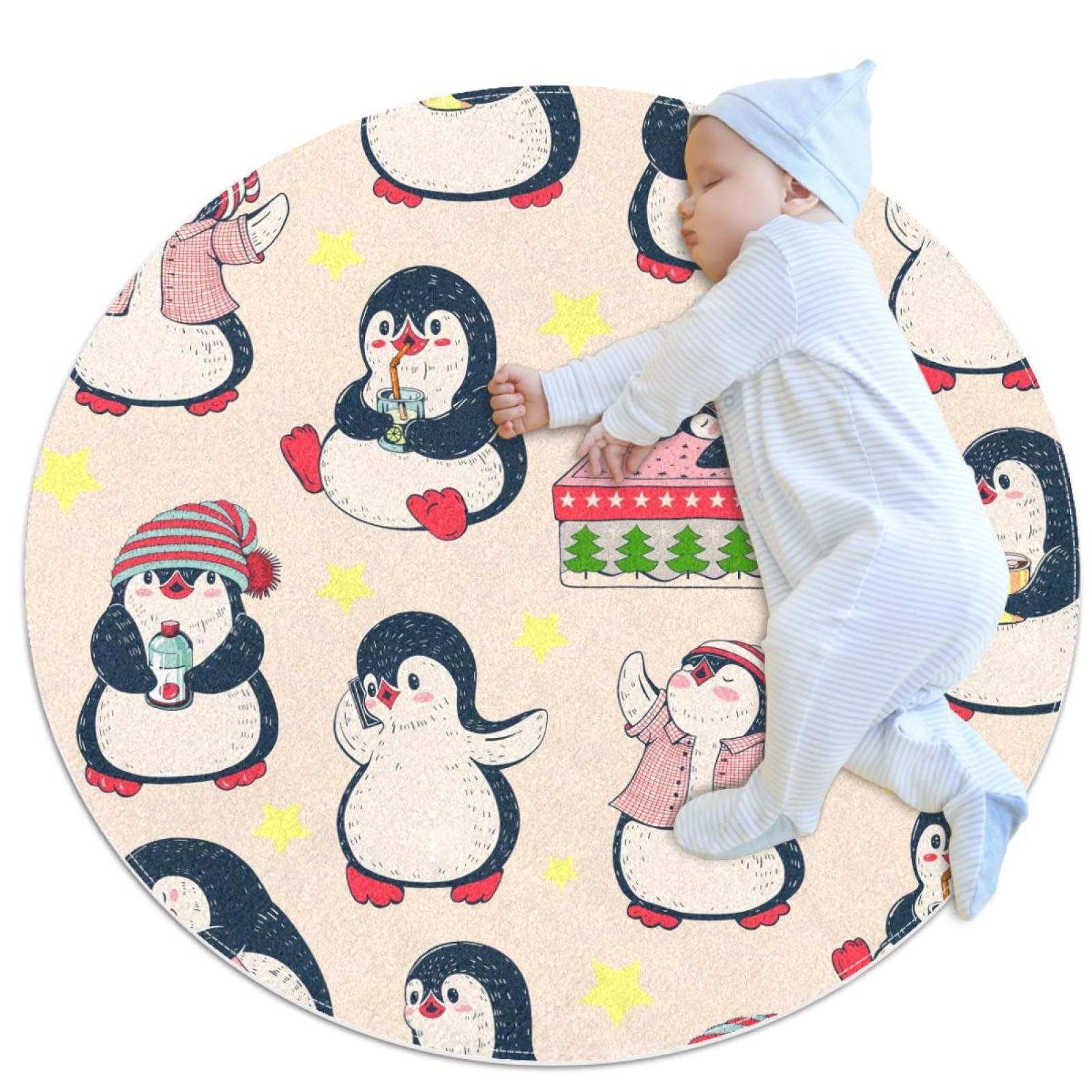 Tapis de salle de bain pingouin pour éviter les glissades sur carrelage