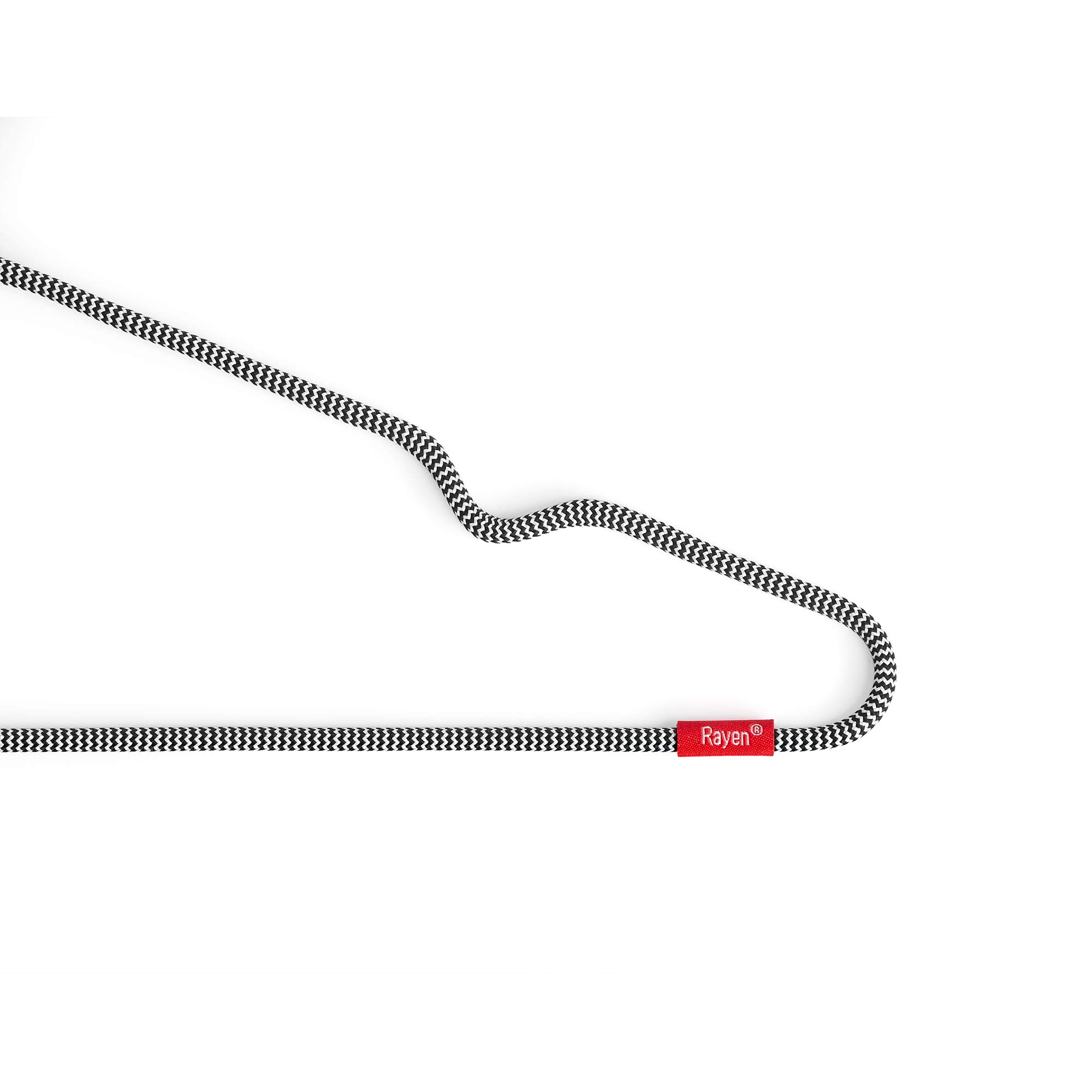 Rayen wieszak na ubrania, antypoślizgowy, metal, nylon, szary, 40,5 x 19,50 cm, 6 sztuk