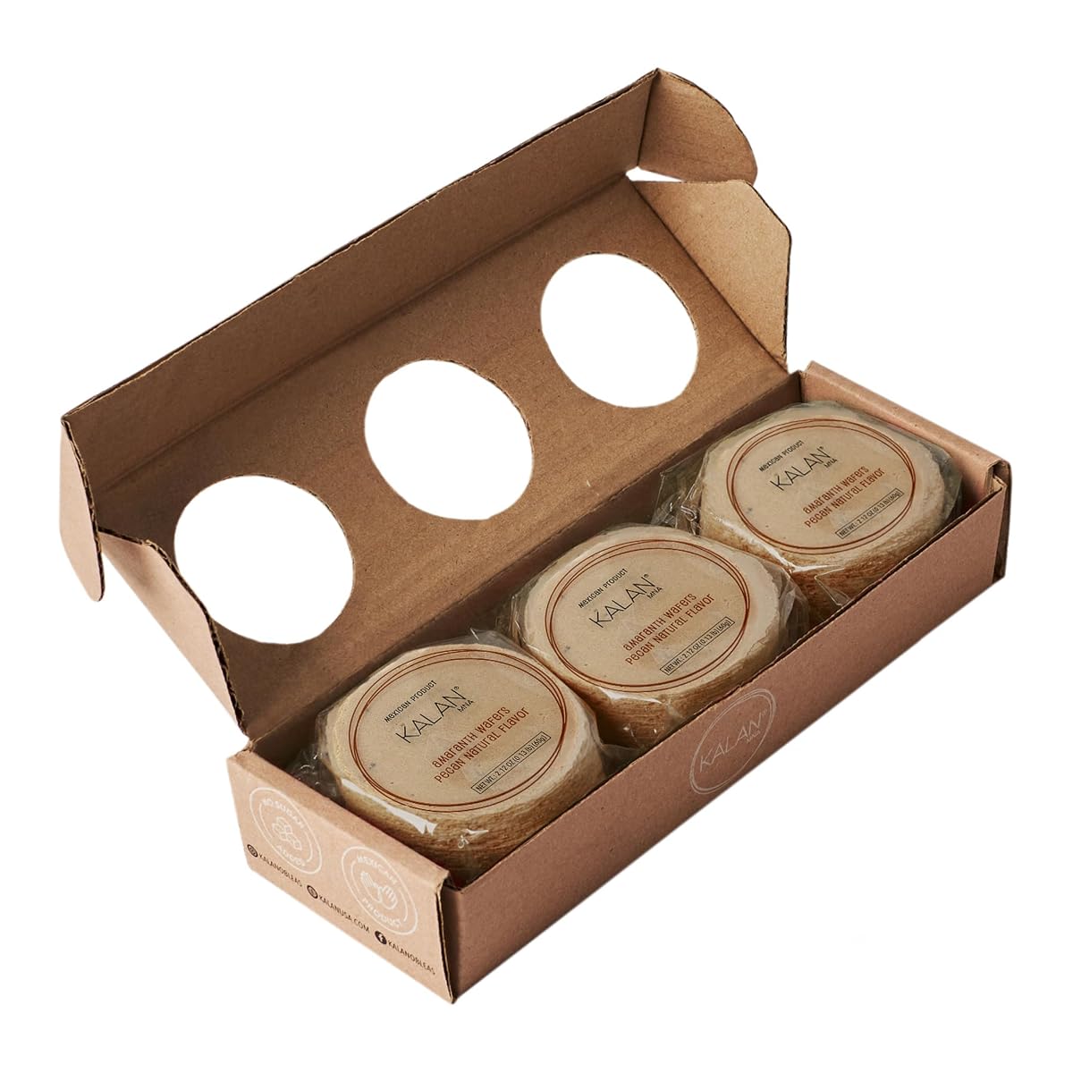 Kalan Pecan Amaranth Flour Wafer Thins, Vegan And Sugar-Free