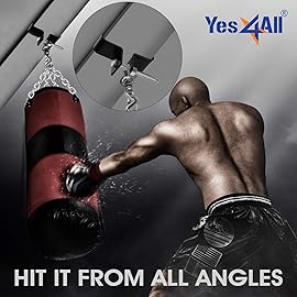 Yes4All I Beam Heavy Bag Hanger, Adjustable Steel Beam Clamp from 3.5 to 7 for Heavy Bag, Gym Swing, Trapeze, and Hammock