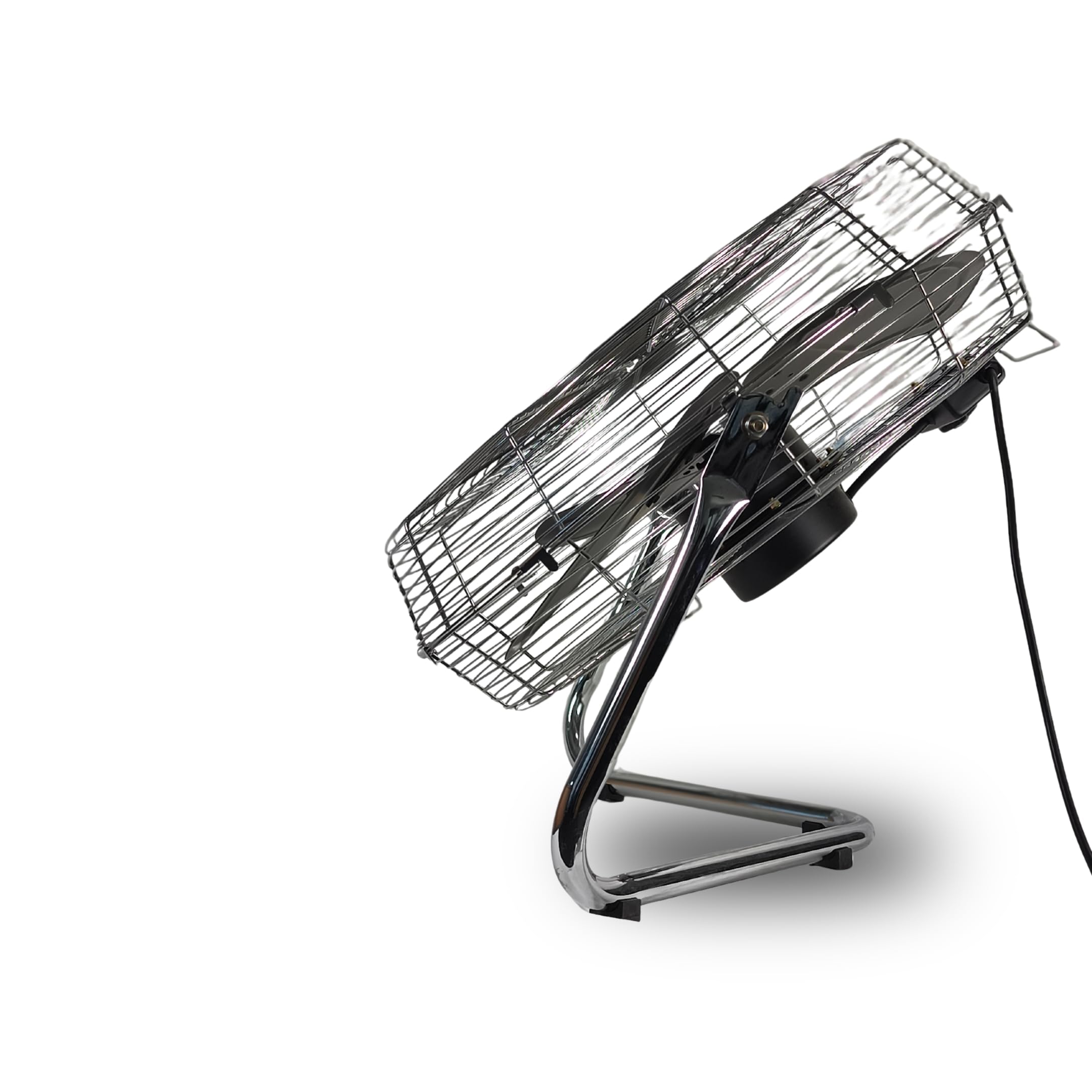 Aktobis Bodenventilator WDH-FE50X, silber, aus Metall - mit extra großem Ventilatorkopf, Durchmesser von 50 cm