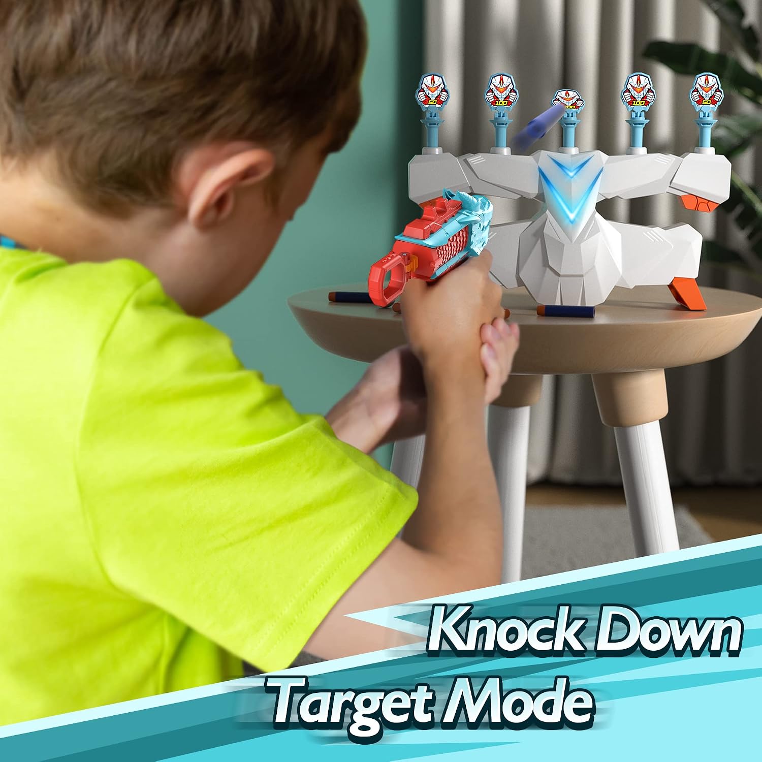 Floating Ball Targets with 2 Foam Blaster Toy, 10 Floating Balls, 5 Flip Targets and 24 Refill Darts Shooting Practice Game for Nerf Blaster Toys