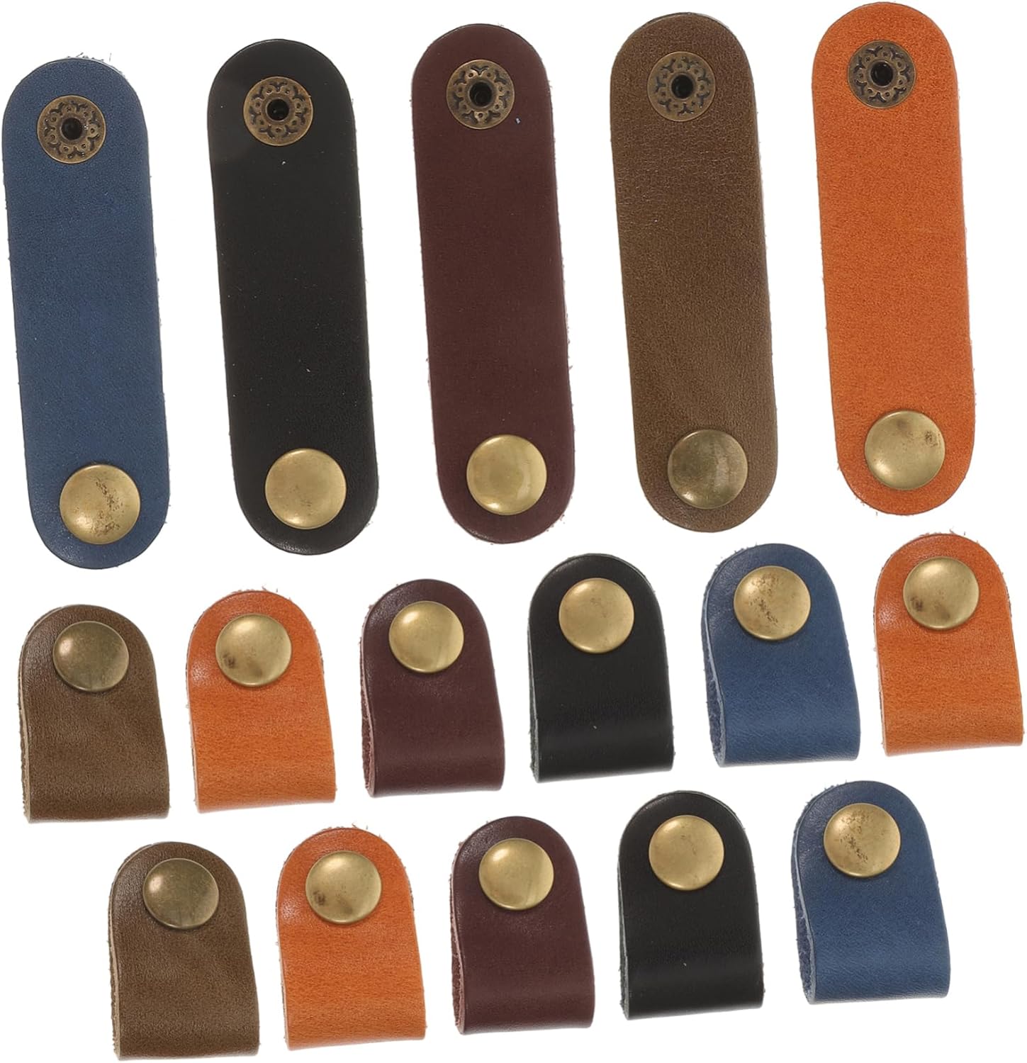 16Pcs Durable Leather Cable Organizers Random Color Cable Ties for Efficient Cord Management Flexible Wire Organizers for Home Office and School Use 16Pcs Durable Leather Cable Organizers Random Color Cable Ties for Efficient Cord Management Flexible Wire Organizers for Home Office and School Use