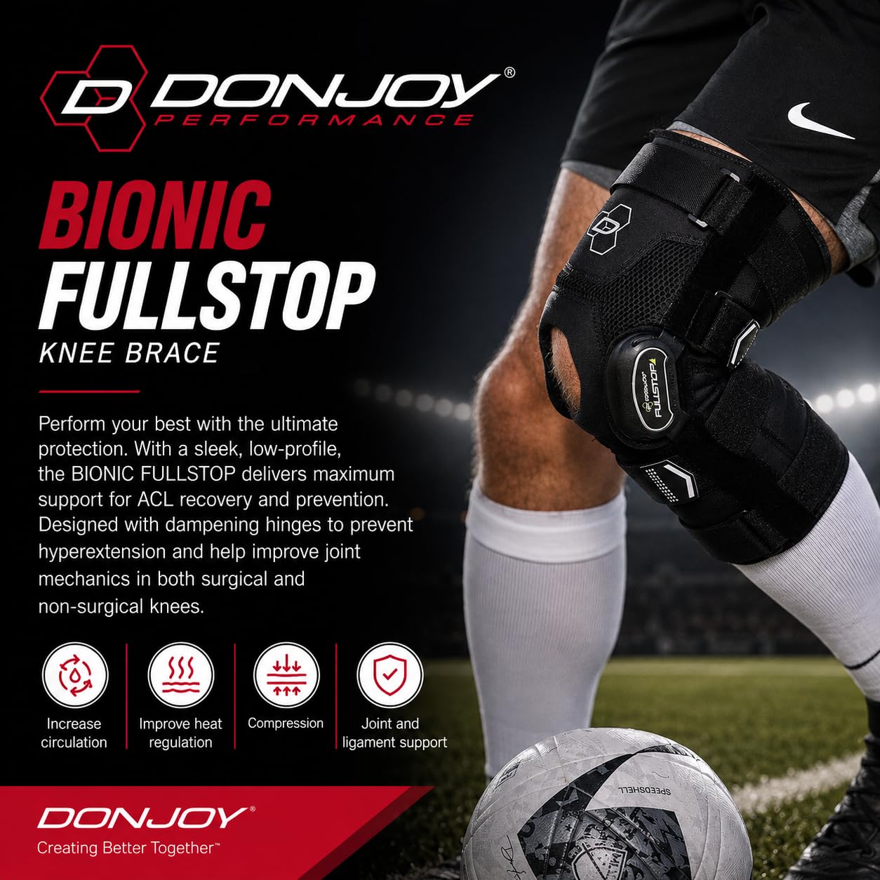Amazon.co.jp: DonJoy Performance BIONIC FULLSTOP ACL 膝ブレース S