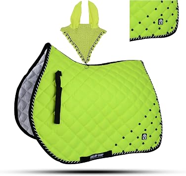 Numnah Saddle Pads with Matchy Bonnet Set with Jewel Ship from USA