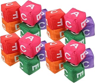 HONMEET 20 Peças Saco De Feijão Com Alfabeto Mini Brinquedos Ao Ar Livre Conjunto De Cornhole Brinquedos Para Crianças Jogando Jogo Jogando Sacos De Feijão Jogando Jogo Beanbag Pequenos