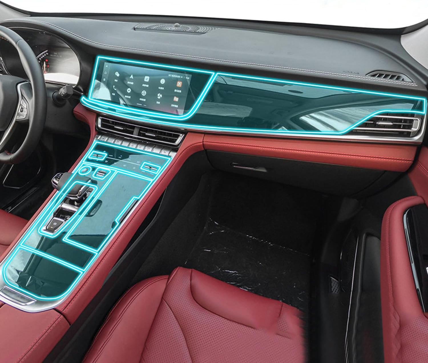 LAVIYE Car Interior Center Console Transparent TPU Protective Film Anti-Scratch Repair Film Accessories,for Changan CS85 Coupe 2019-2023