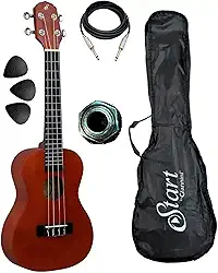 Ukulele Eletroacústico Giannini Concerto Uks23ns Com Capa