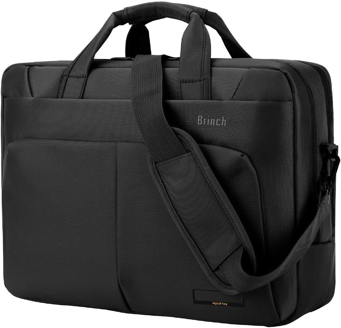 BRINCH Laptop Bag 15.6 Inch Water Repellent Nylon Messenger Bag Travel