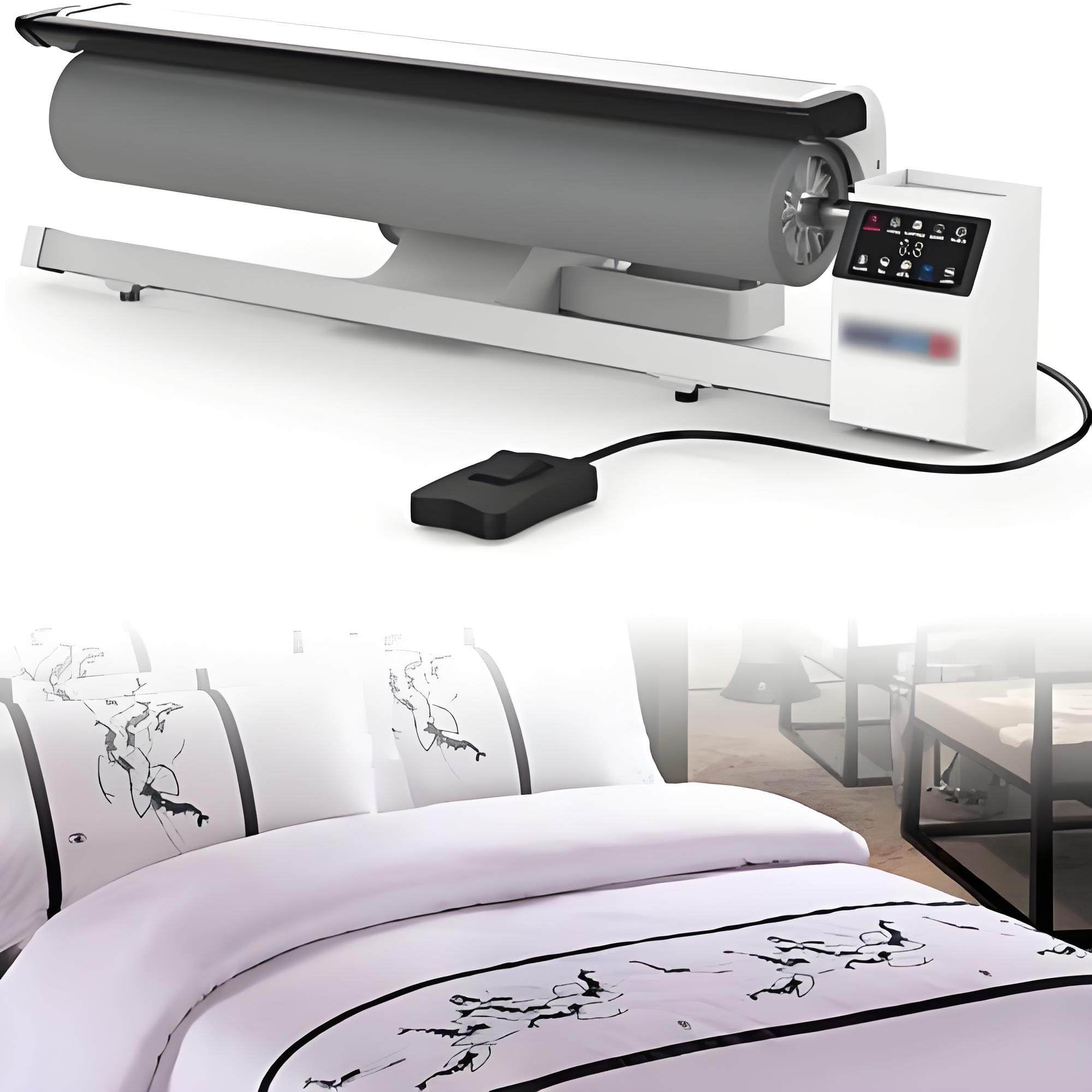 Presse à vapeur rotative commerciale pour repassage continu des draps de lit et textiles plats