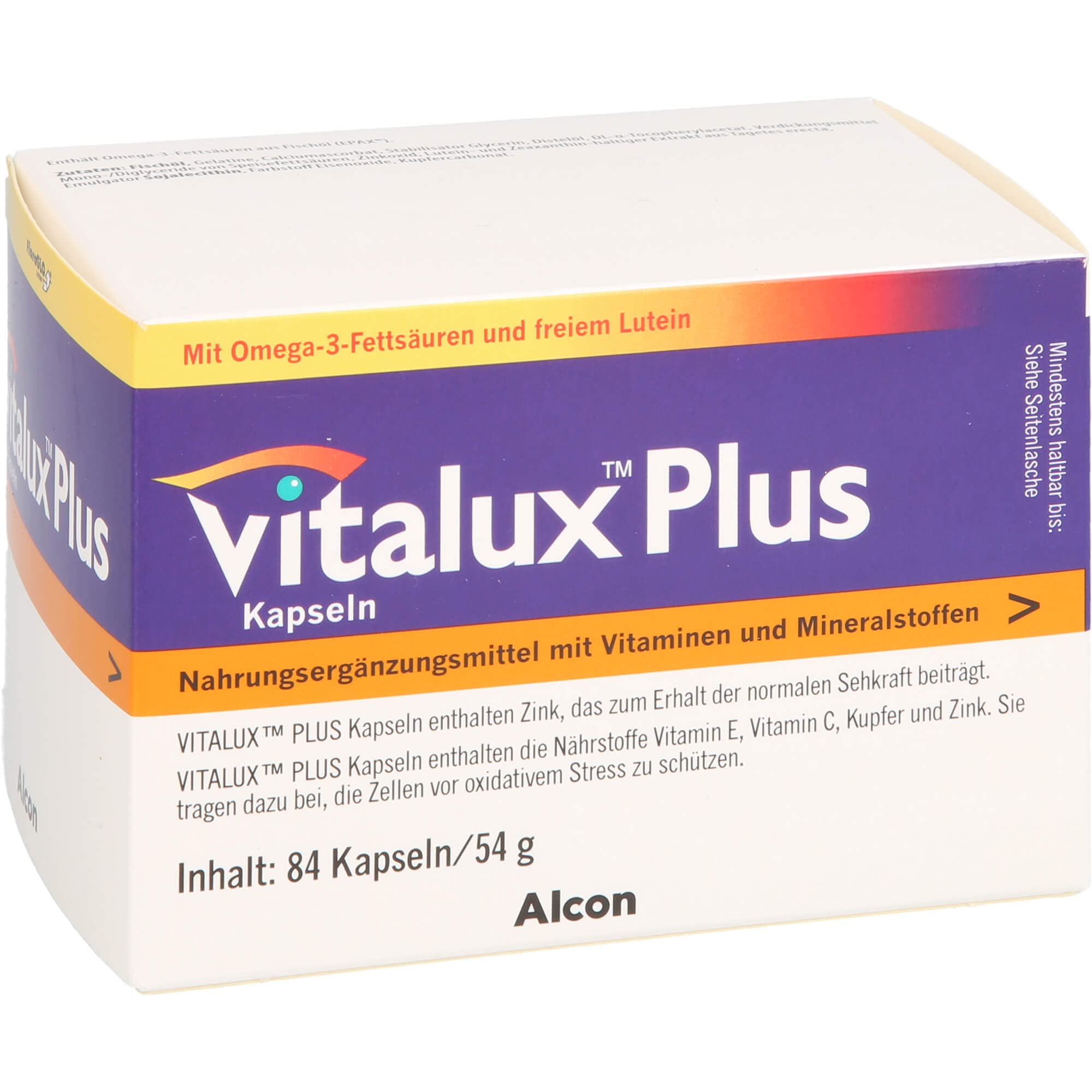 Vitalux Plus Lutein und Omega 3, 1er Pack (1 x 84 Stück)