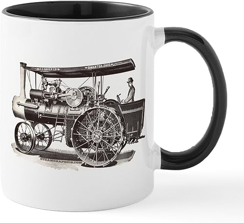 Miniatura 8 de CafePress Baker Steam Tractor Mug Taza de café de cerámica de 11 oz (11.0 fl oz)