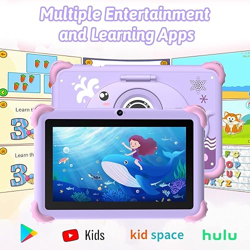 Miniatura 5 de Tablet infantil de 7 pulgadas para niños pequeños, Android 12, 4 GB de RAM, 32 GB de ROM, WiFi, Bluetooth, pantalla IPS de protección ocular segura,