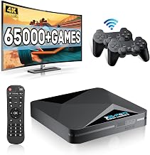 Kinhank Super Console X2 Pro Retro Game Console with 65000+Games,Video Game Console EmuELEC 4.6&Android 9.0 in 1,Compatible with 70+ Emulators,2 Controllers