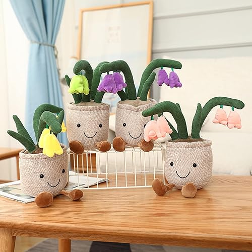 Miniatura 10 de XIYUAN Almohada de peluche de plantas suculentas, juguete de peluche de hongo, juguete de peluche de cactus, maceta de tulipán, juguete de peluche