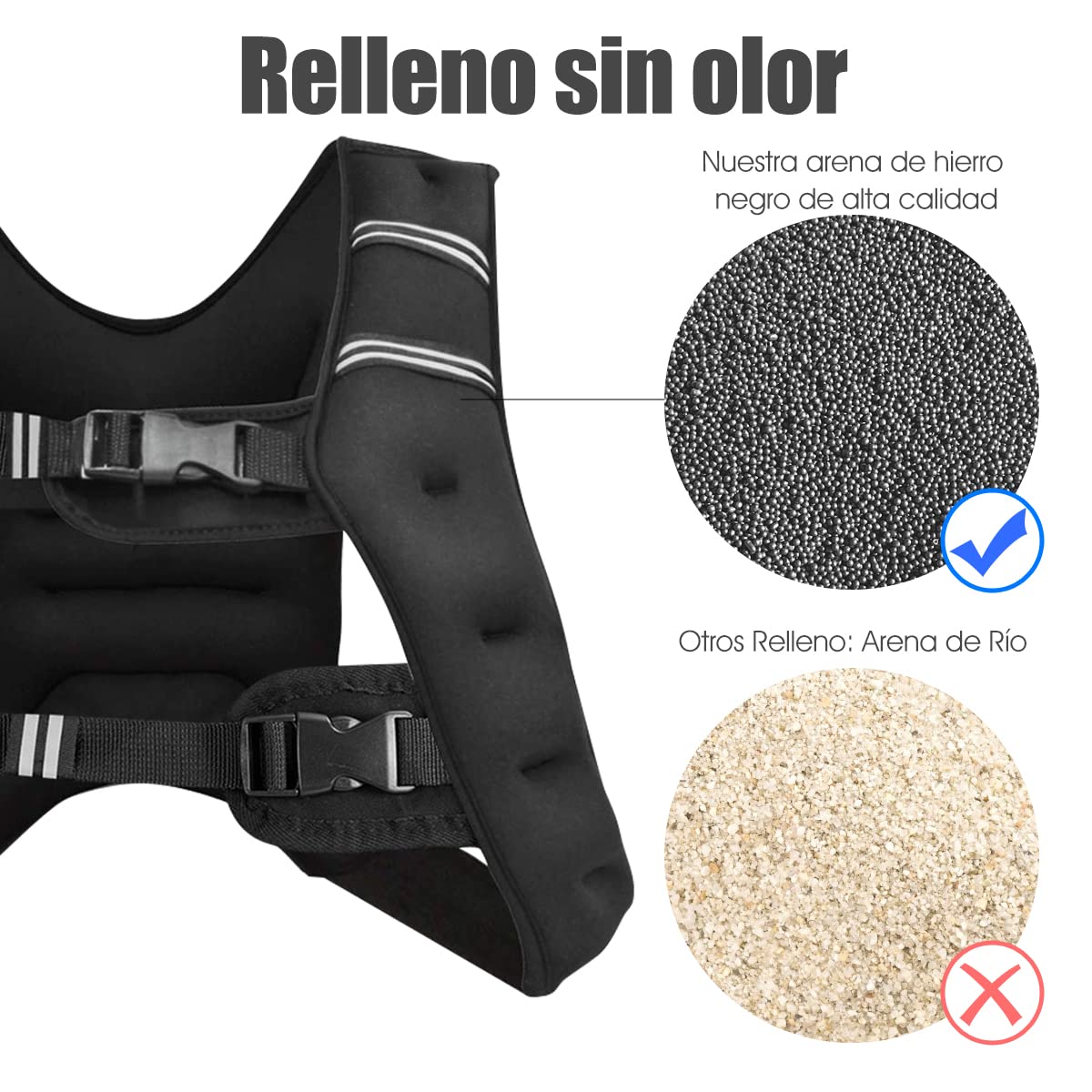 COSTWAY Chaleco de Peso, Chaleco de Entrenamiento 8/15 kg con Hebillas Regulables y Bolsa de Red, Chaleco con Pesas con Tira Reflectante para Hombres Mujeres y Niños