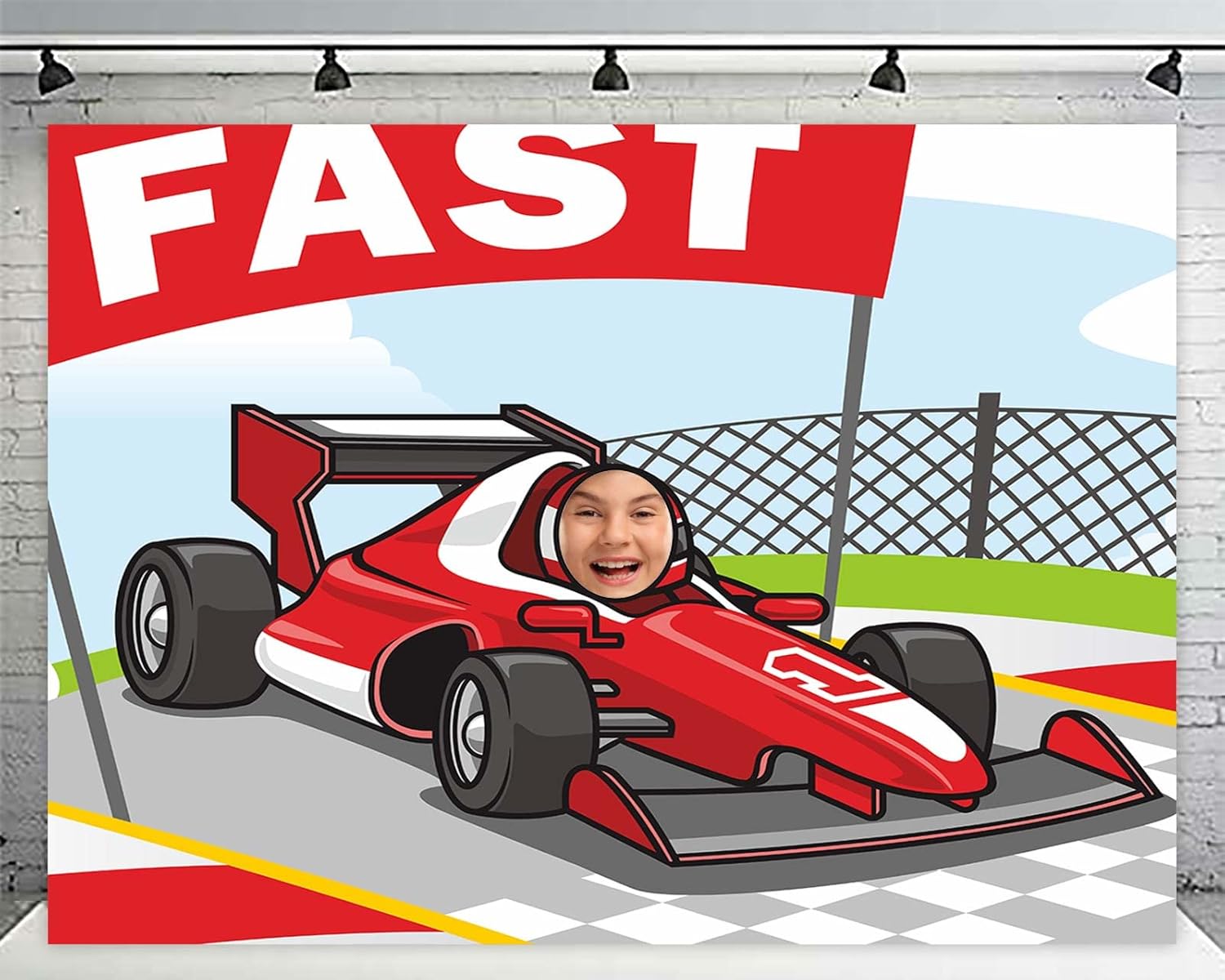 surprising Showdown: Fast ⁢F1 Flag, Pretend Play, & Custom Decor for Boys' Parties