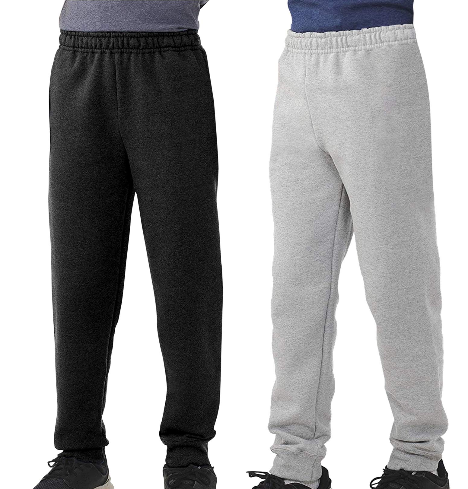 TEX2FIT 2-Pack 7-16yrs Boys' Jogger Pants, Fleece Sweatpants (2pcs Set)