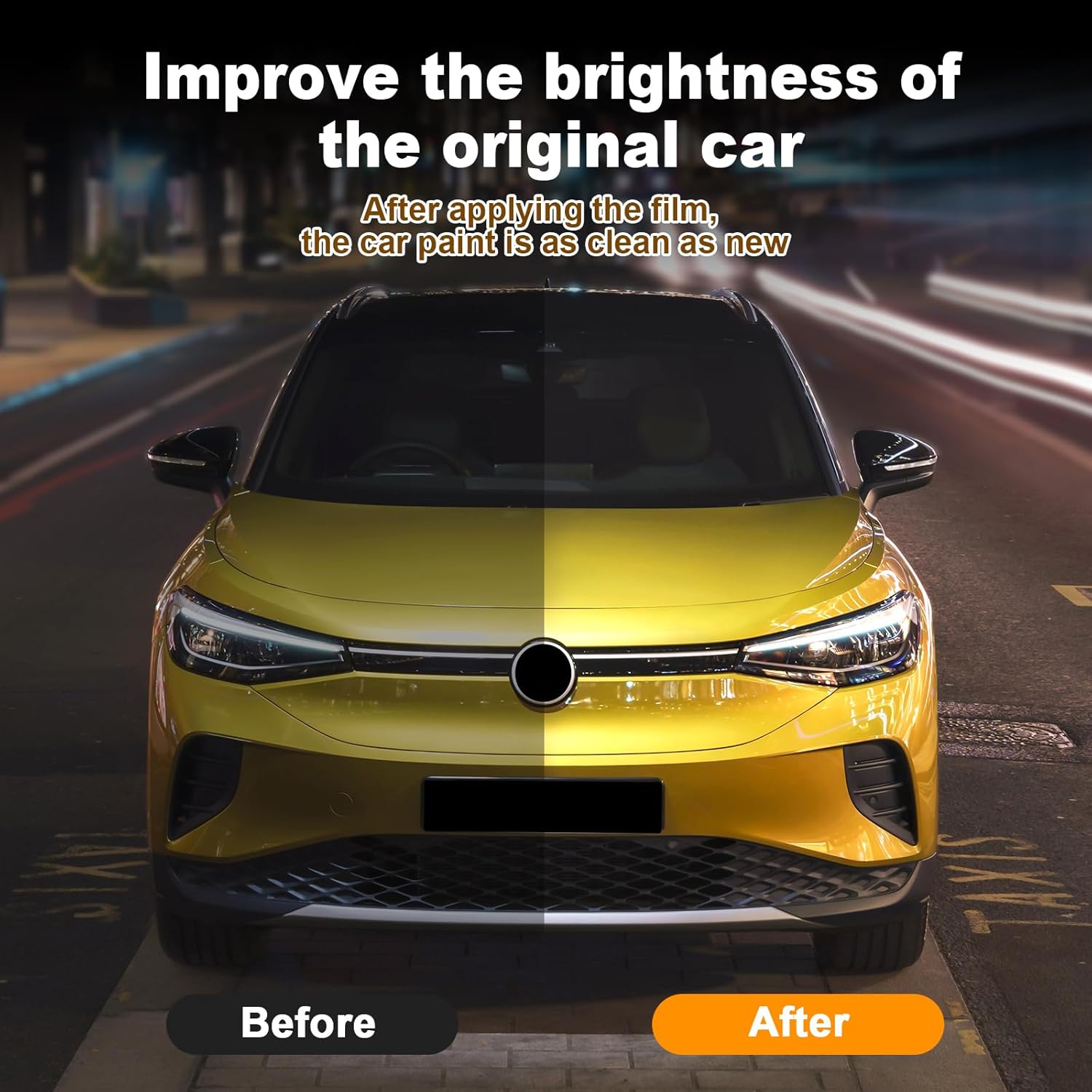 for Volkswagen ID.4 2021-2024 PPF Precut Gloss Clear Car Paint Protective Film Self Healing TPU HD Film Scratch Protector Exterior Accessories (Front Bars + Headlights 5Pcs)
