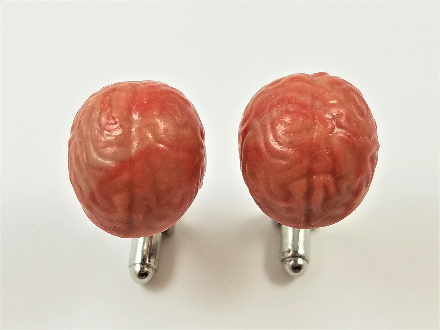 Human Brain Cufflinks, Lapel Pin, Earrings or Tie Bar