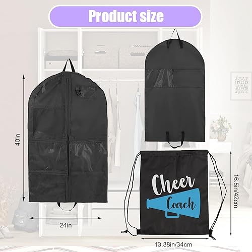 Vista 53 de Bolsa de ropa colgante impermeable, bolsas de ropa de 40 pulgadas para colgar ropa, bolsas de ropa para almacenamiento de viajes, bolsa de ropa