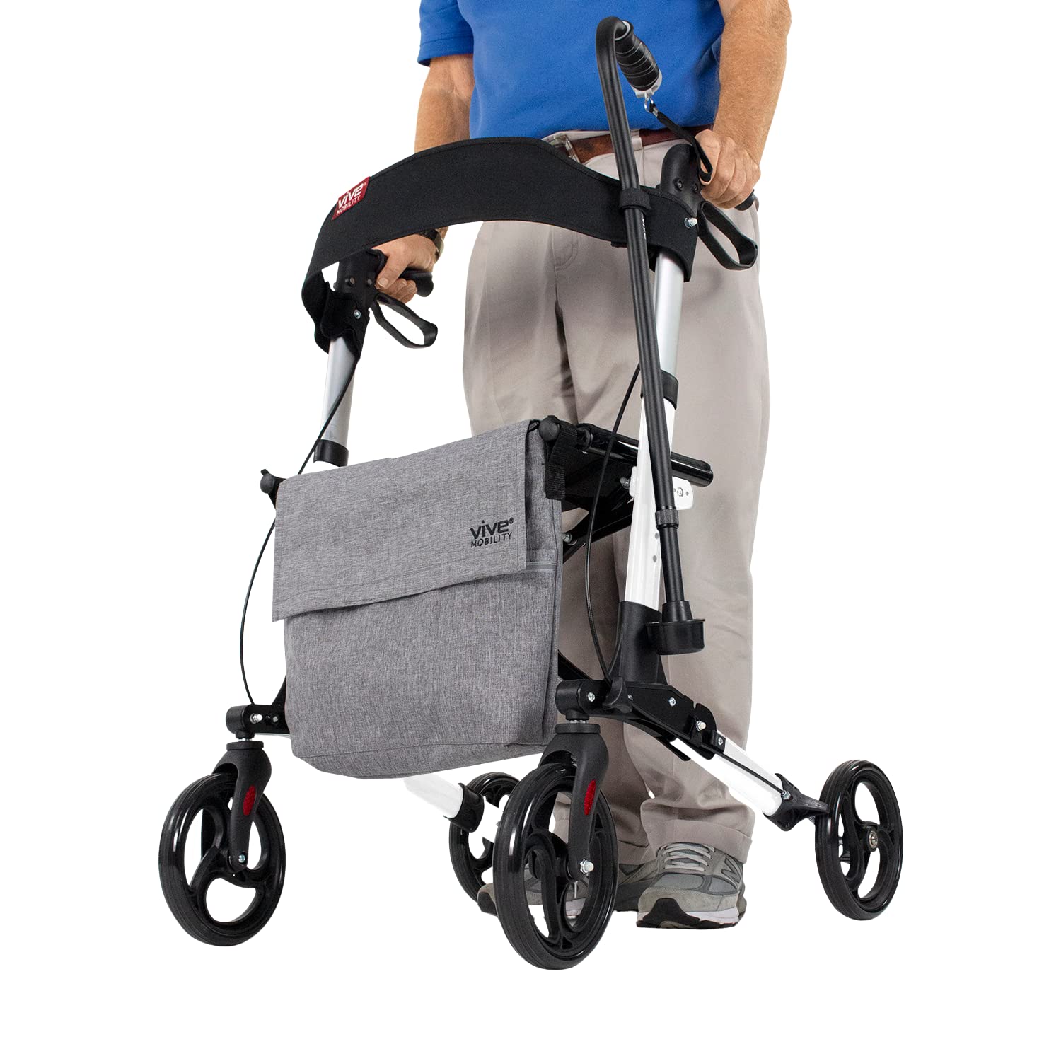 Buy Vive Mobility Rollator Walker Folding 4 Wheel Medical Rolling