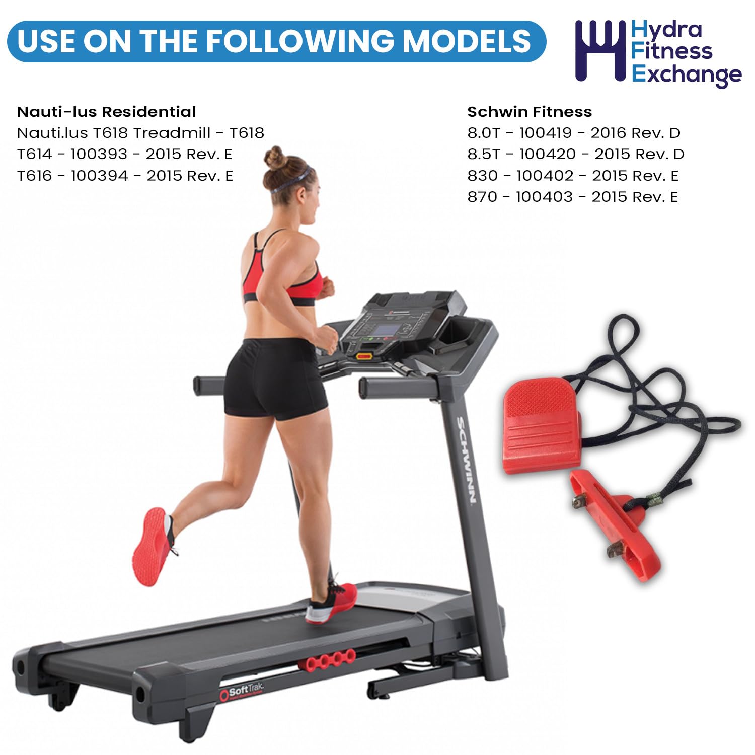 Hydra Fitness Exchange Treadmill Safety Key Replacement – ABS