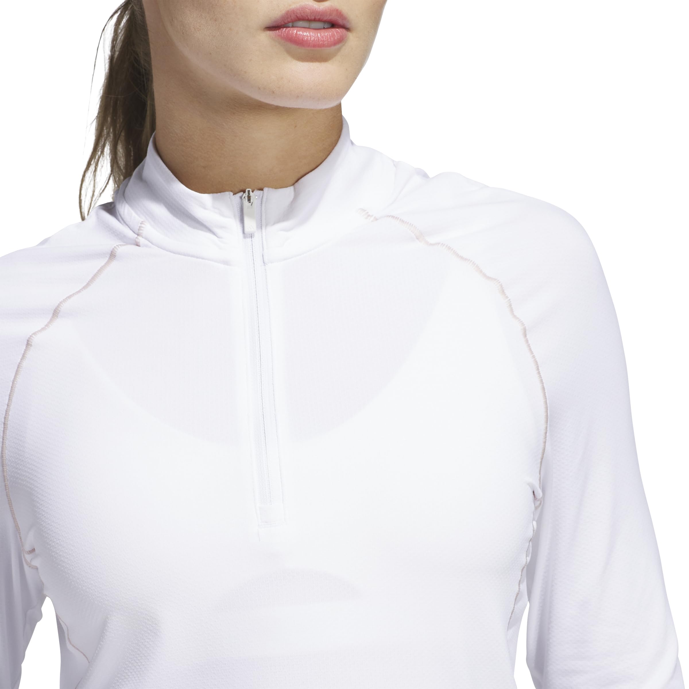 adidas Ultimate365 Solid Quarter-Zip Mock Long Sleeve Top Ultimate365 - Maglia a Maniche Lunghe con Cerniera a Quarti Donna (Pacco da 1)