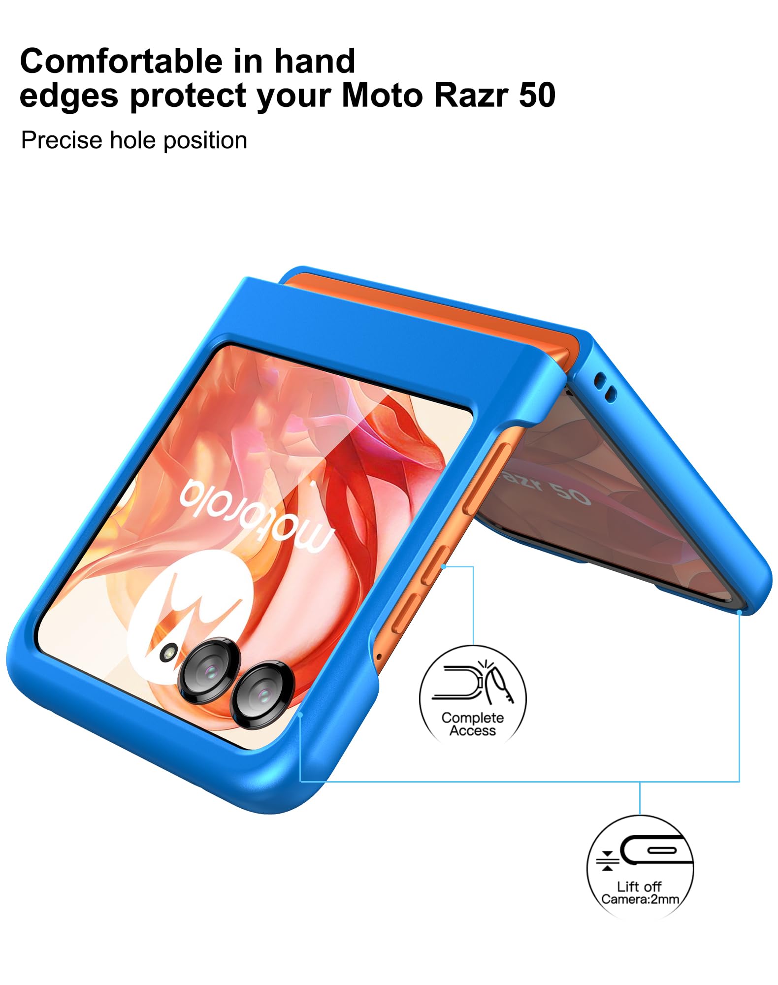 Foluu for Motorola Razr 50/60 Case, Moto Razr 50/60 Slim Phone Case - Image 2