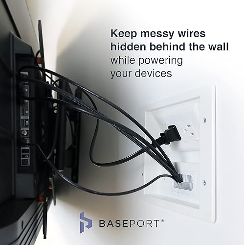 Miniatura 6 de Kit de gestión de cables en la pared, kit de TV de montaje en pared con paso de cable de pared, ocultador completo de cables para TV de montaje en