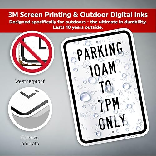 Miniatura 10 de SmartSign Letrero de metal personalizado con texto en inglés "Add Your Own Message, Choose Color" de 18 x 12 pulgadas, aluminio de 63 mil, material